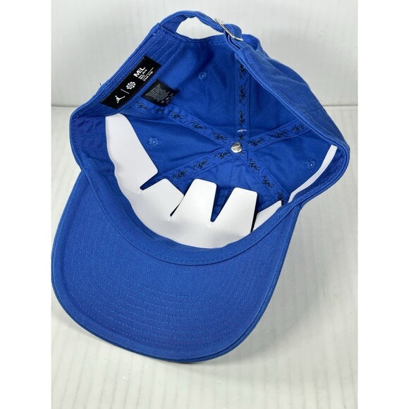 Size M/L Nike Jordan Flight Patch Strapback Hat Cap Blue Jumpman Logo FD5181-480 - Picture 5 of 5